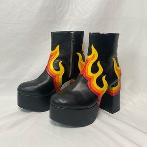 flame platform boots